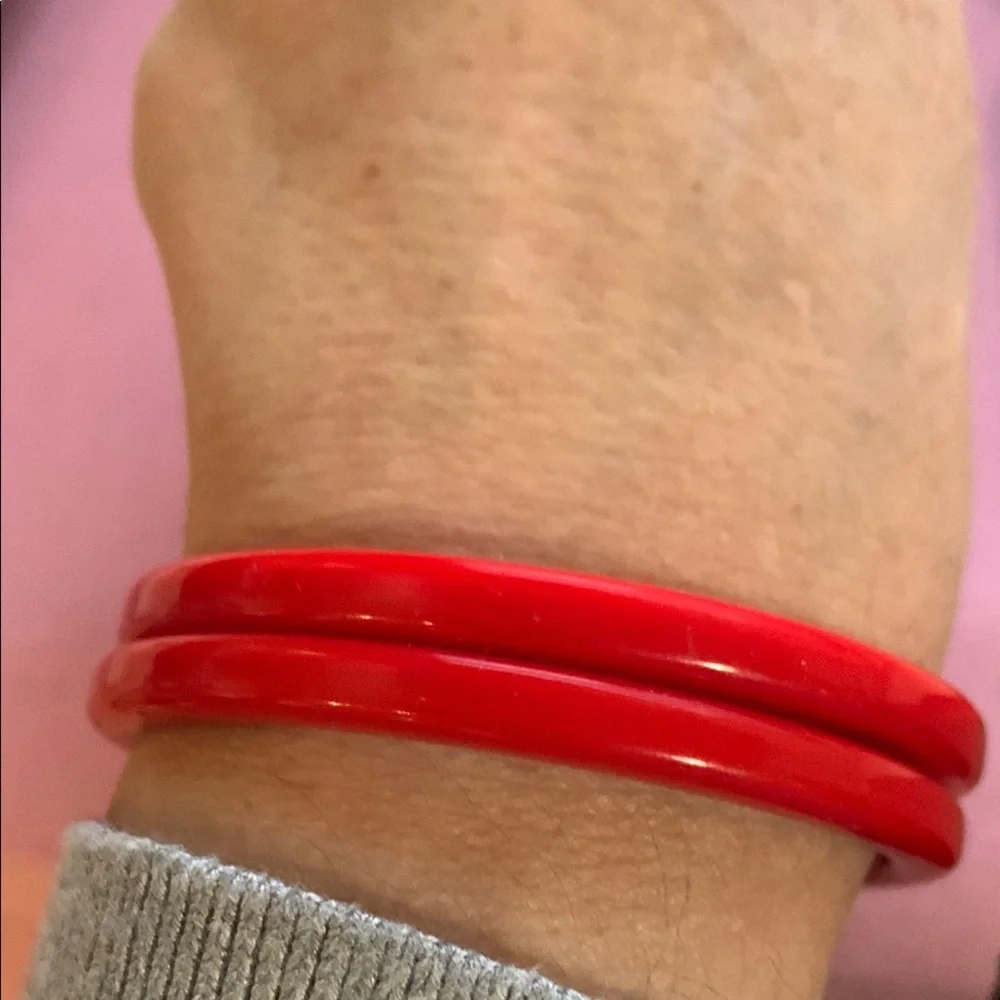 Red Bangle Set - Picture 3 of 9